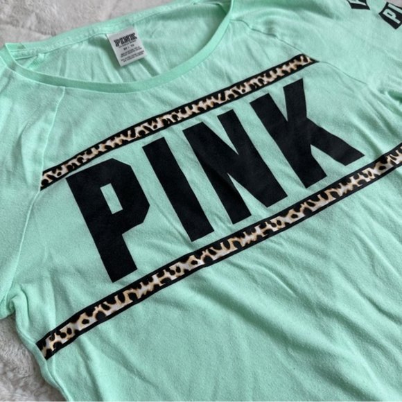 Victoria's Secret PINK | Pastel Cheetah Print Long Sleeve Tee | Size Extra Small - Picture 5 of 9